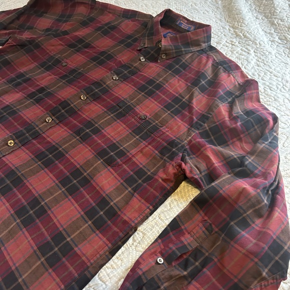 Beautiful Pendleton double pocket button-down shirt ; cranberry mauve Clean 👔 - Picture 3 of 9